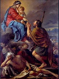 Louis David - St Roch implorant la Vierge pour les pestiférés