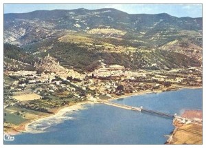 Le pont de 1949 et le lac de Volonne